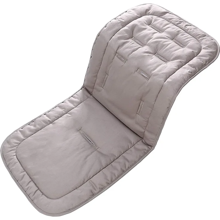 Baby Sitzauflage für Kinderwagen, 32x78 cm Baby Sitzeinlage aus 100% Baumwolle Weiche und Reversible Autositz Kinderwagenauflage für Babyschale Buggy(grau)