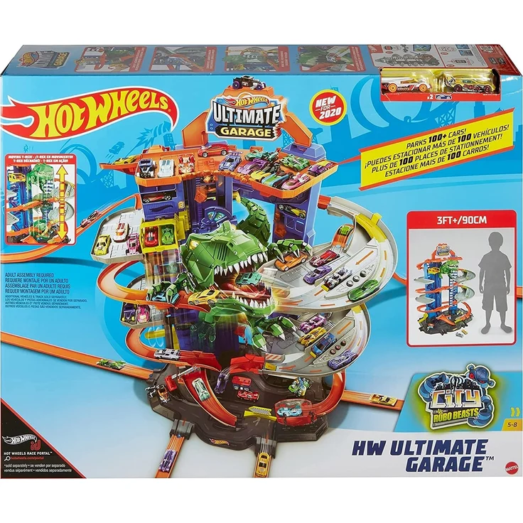 Mattel GJL14 - Hot Wheels - Megacity Parkgarage mit T-Rex-Angriff – Bild 6