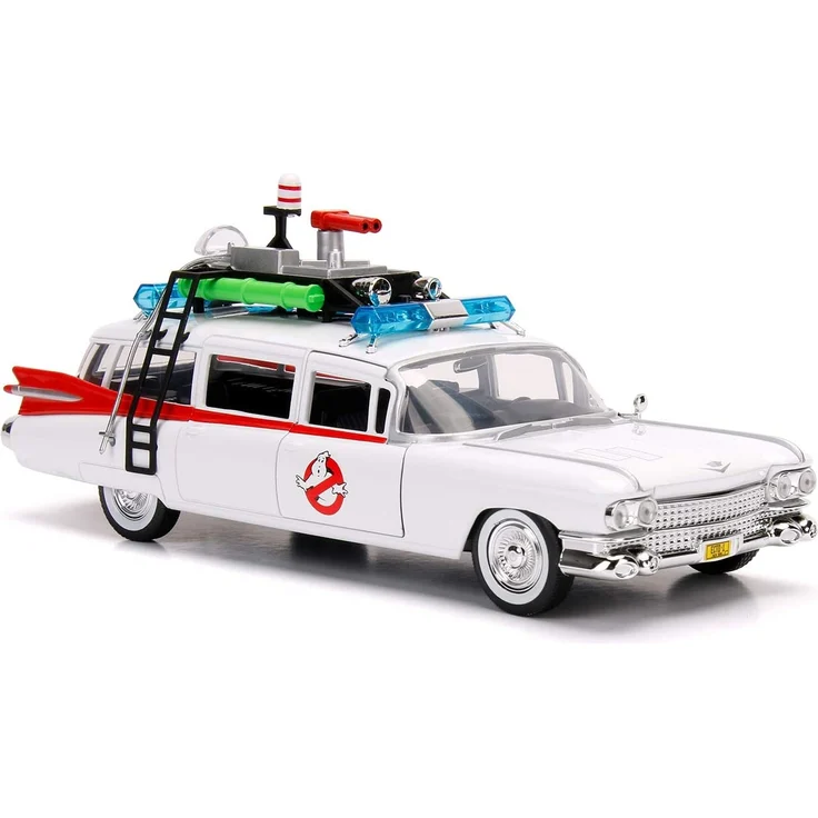 Jada 253235000 Cazafantasmas coche ECTO-1 Metal 1:24 Fahrzeug, weiß – Bild 6
