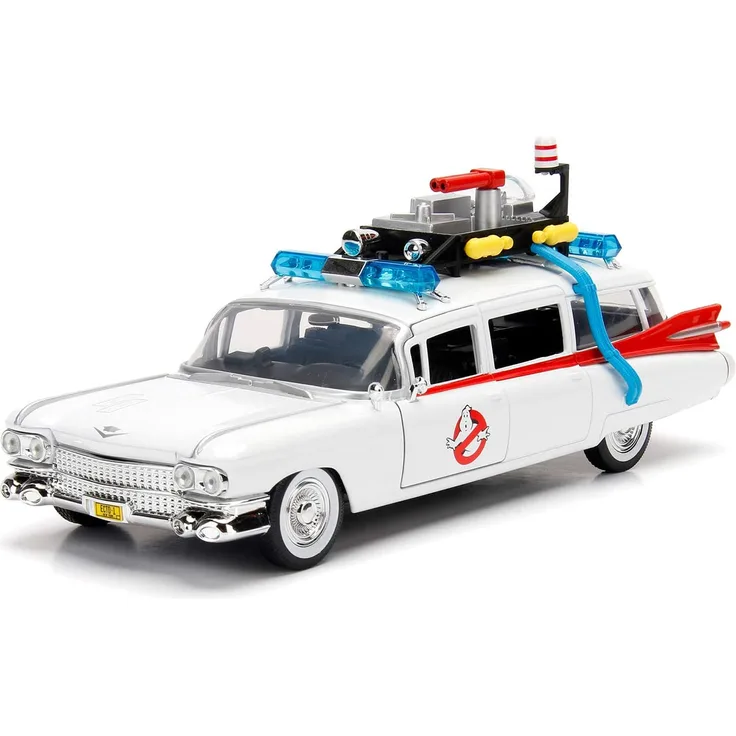 Jada 253235000 Cazafantasmas coche ECTO-1 Metal 1:24 Fahrzeug, weiß
