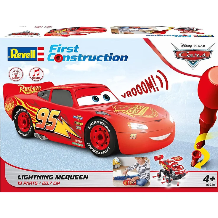 Revell Lightning McQueen Sportwagen-Modell Montagesatz 1:20 Lightning McQueen Beide Geschlechter 19 Stück(e) – Bild 2