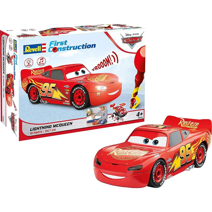 Revell Lightning McQueen Sportwagen-Modell Montagesatz 1:20 Lightning McQueen Beide Geschlechter 19 Stück(e)
