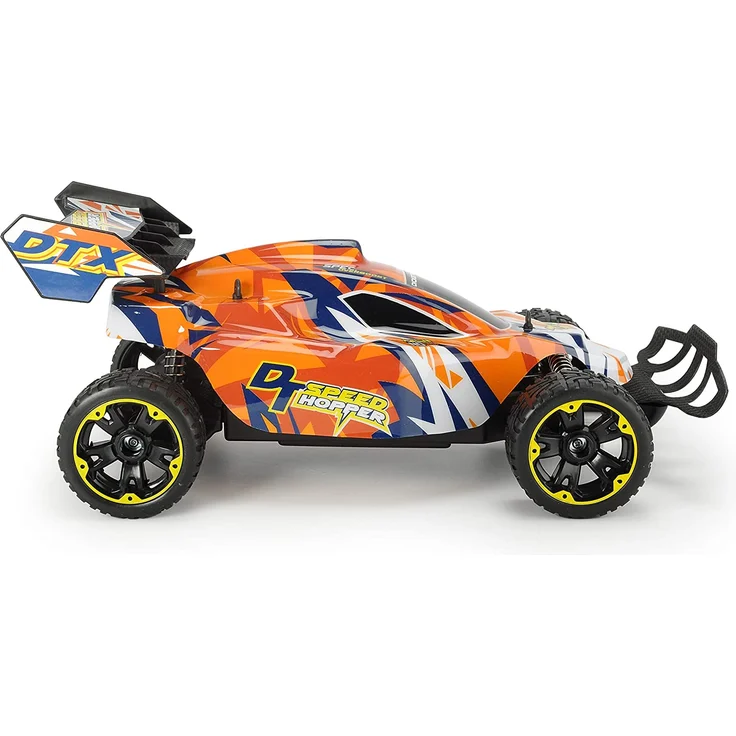 Dickie Toys RC Speed Hopper, ferngesteuertes Spielzeugauto mit gefederten Radgabeln für Jungen und Mädchen ab 6 Jahren, 2-Kanal Funkfernsteuerung, Rennauto mit 10 km/h für Stunts, Draußen und Drinnen – Bild 3