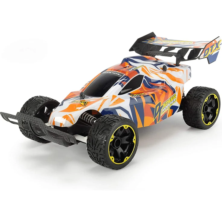 Dickie Toys RC Speed Hopper, ferngesteuertes Spielzeugauto mit gefederten Radgabeln für Jungen und Mädchen ab 6 Jahren, 2-Kanal Funkfernsteuerung, Rennauto mit 10 km/h für Stunts, Draußen und Drinnen – Bild 8