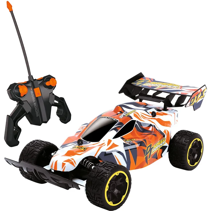 Dickie Toys RC Speed Hopper, ferngesteuertes Spielzeugauto mit gefederten Radgabeln für Jungen und Mädchen ab 6 Jahren, 2-Kanal Funkfernsteuerung, Rennauto mit 10 km/h für Stunts, Draußen und Drinnen – Bild 1
