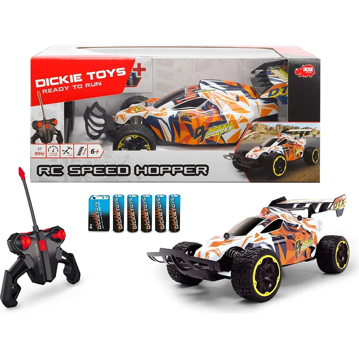 Dickie Toys RC Speed Hopper, ferngesteuertes Spielzeugauto mit gefederten Radgabeln für Jungen und Mädchen ab 6 Jahren, 2-Kanal Funkfernsteuerung, Rennauto mit 10 km/h für Stunts, Draußen und Drinnen – Bild 7