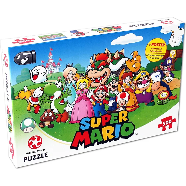 Winning Moves Mario und Freunde, 500 Teile Puzzle