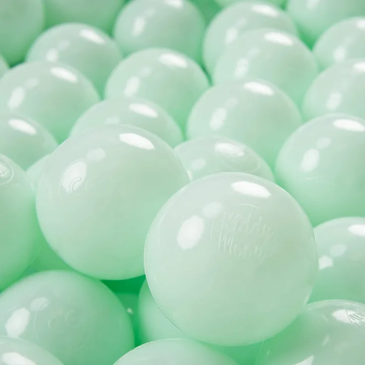 KiddyMoon 200 ∅ 7Cm Kinder Bälle Spielbälle Für Bällebad Baby Einfarbige Plastikbälle Made In EU, Minze