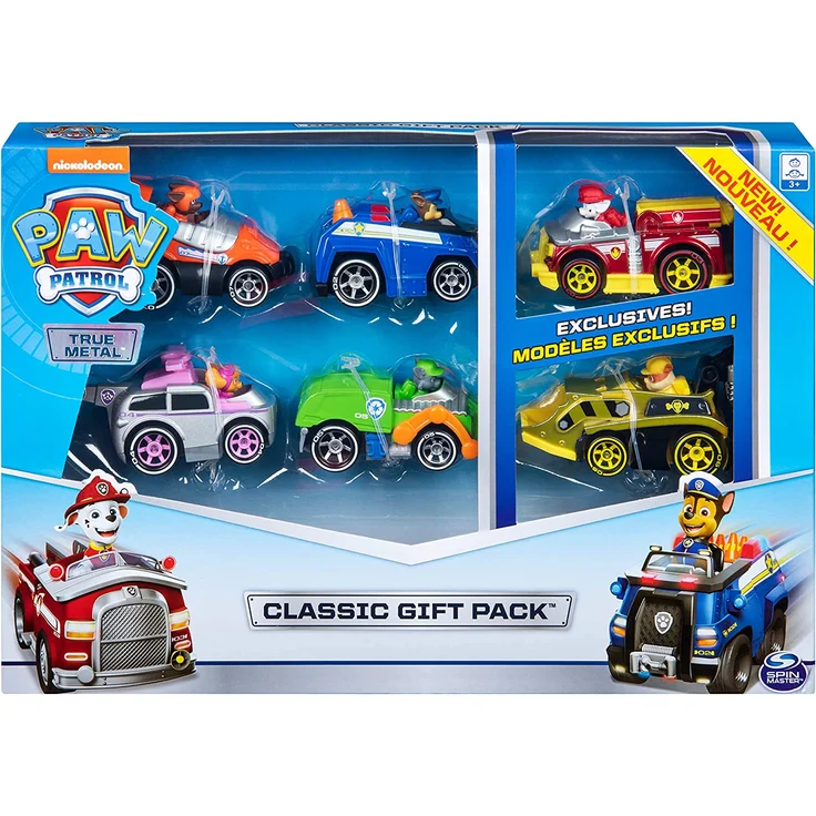 PAW Patrol 6053362 - True Metal Geschenkset mit sechs Metall - Fahrzeugen - Klassik Version – Bild 2