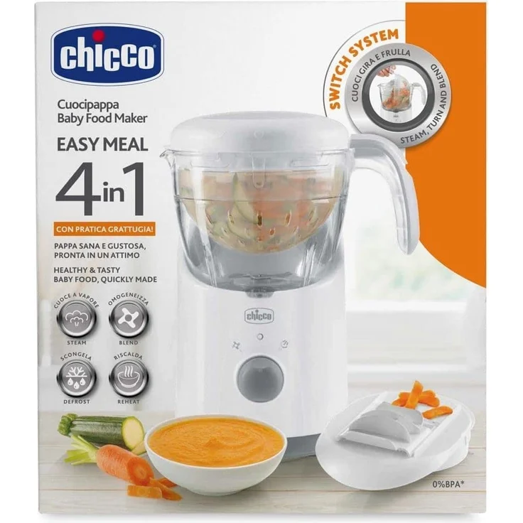 Chicco 06776 Dampfgarer "Easy Meal", Bpa frei, mehrfarbig – Bild 1