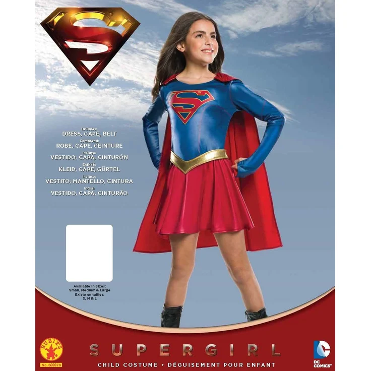 Rubie 's Offizielles Supergirl-Kostüm für Kinder, 147 cm, Größe L, 8 / 10 Jahre – Bild 4