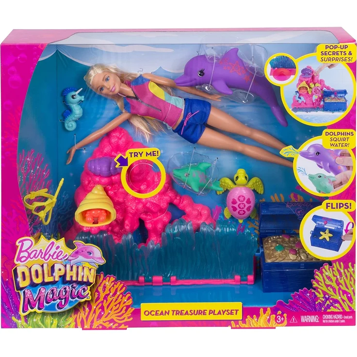 Barbie Mattel FCJ29 - Magie der Delfine Unterwasser-Spielset – Bild 5