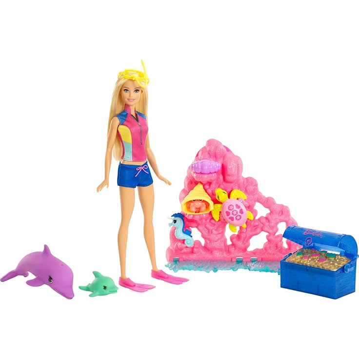 Barbie Mattel FCJ29 - Magie der Delfine Unterwasser-Spielset – Bild 1