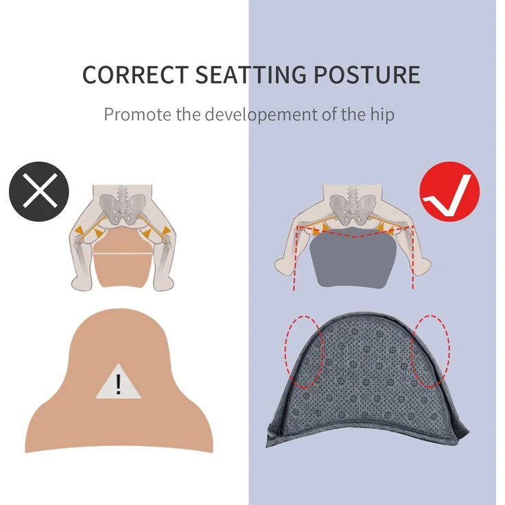 Baby Hüftsitz Ergonomische, SUNVENO Baby Hüftsitzträger, Babytrage Dekompression mit Verstellbarem Gurt und Tasche, Baby Hüfthocker Praktische Baby Vordertrage für 0-20 kg Baby, Grau – Bild 8