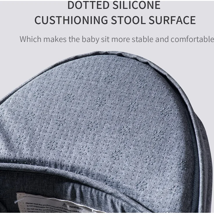 Baby Hüftsitz Ergonomische, SUNVENO Baby Hüftsitzträger, Babytrage Dekompression mit Verstellbarem Gurt und Tasche, Baby Hüfthocker Praktische Baby Vordertrage für 0-20 kg Baby, Grau – Bild 6
