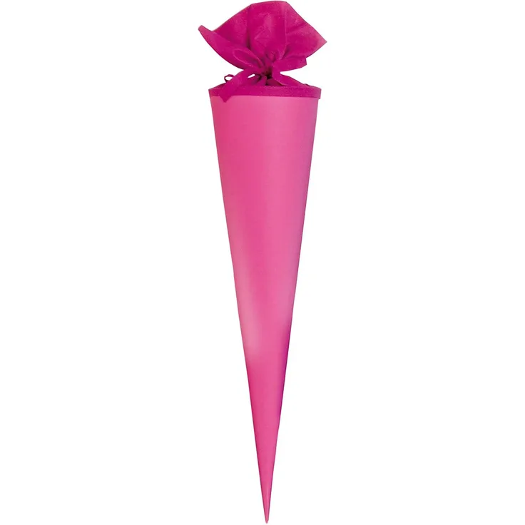 goldbuch Bastelschultüte, Rohling zum Selbstgestalten mit Filzverschluss, 70 cm, Pink, 97826