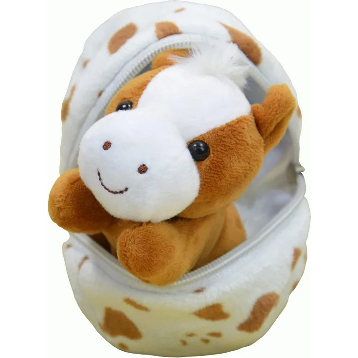Kögler 75766 - Lotti, Mini Pony aus Plüsch im Ei, ca. 13 cm groß, kleines Plüschtier zum Kuscheln und Liebhaben, als kleines Geschenk für Kinder, Jungen und Mädchen