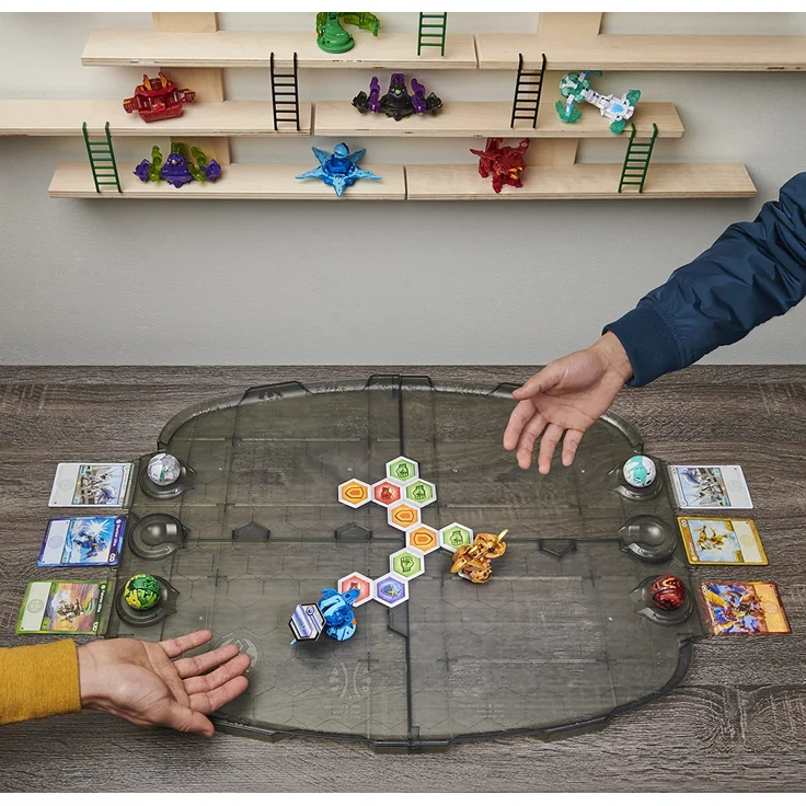 Bakugan Geogan Rising Battle Matrix, zerlegbares Spielfeld mit exklusivem Aurelus Sharktar Bakugan – Bild 4