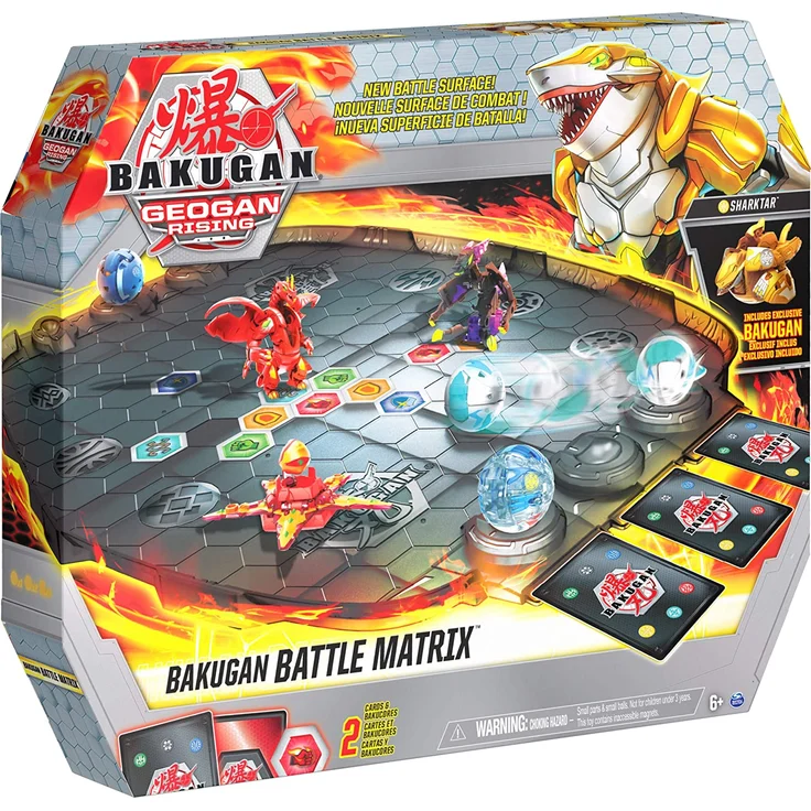 Bakugan Geogan Rising Battle Matrix, zerlegbares Spielfeld mit exklusivem Aurelus Sharktar Bakugan – Bild 7