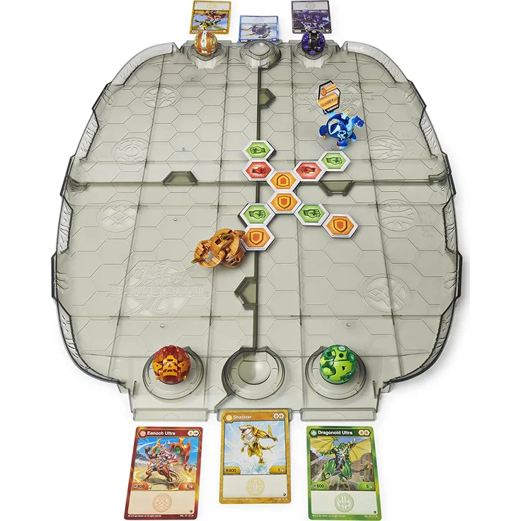 Bakugan Geogan Rising Battle Matrix, zerlegbares Spielfeld mit exklusivem Aurelus Sharktar Bakugan – Bild 5