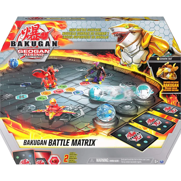 Bakugan Geogan Rising Battle Matrix, zerlegbares Spielfeld mit exklusivem Aurelus Sharktar Bakugan – Bild 6