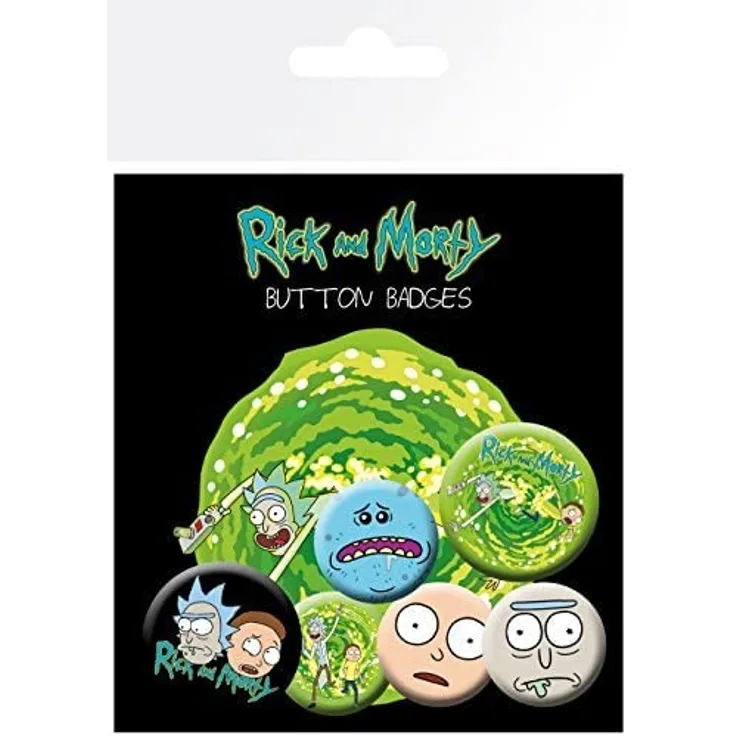 Rick and Morty "Characters", Buttons, 6er Set