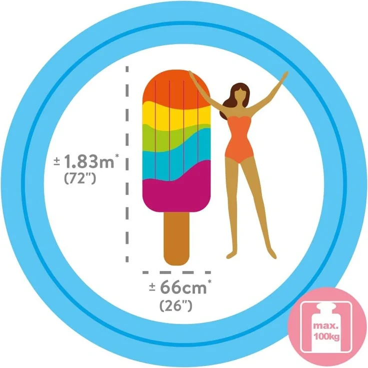 Intex Luftmatratze Eis am Stiel 183 x 66 cm – Bild 3