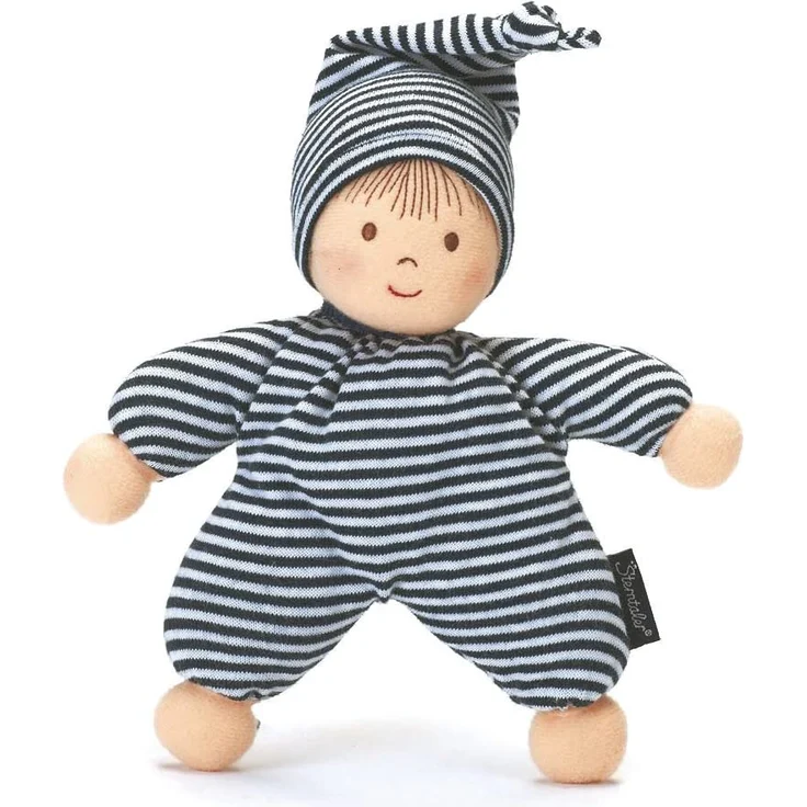Sterntaler Spielpuppe Heiko, Integrierte Rassel, Alter: Für Babys ab der Geburt, 23 cm, Schwarz/Weiß – Bild 1