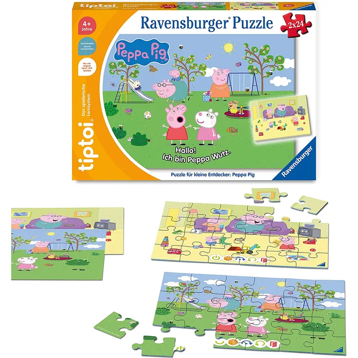 Ravensburger - tiptoi® Puzzle für kleine Entdecker: Peppa Pig