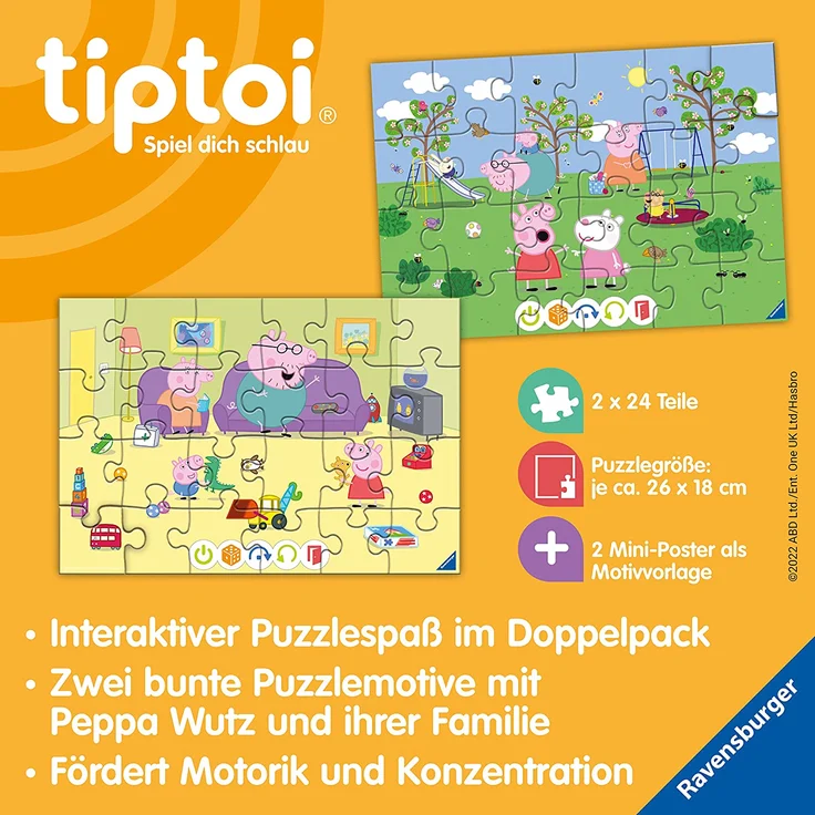 Ravensburger - tiptoi® Puzzle für kleine Entdecker: Peppa Pig – Bild 5