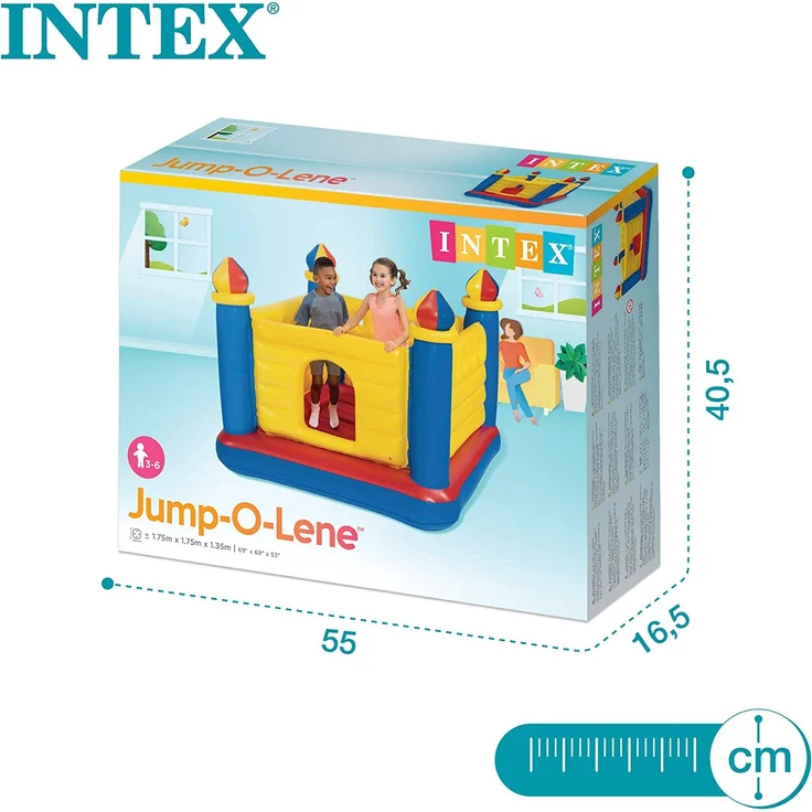 Intex Jump-O-Lene Castle Bouncer - Aufblasbare Hüpfburg - 175 x 175 x 135 cm – Bild 7