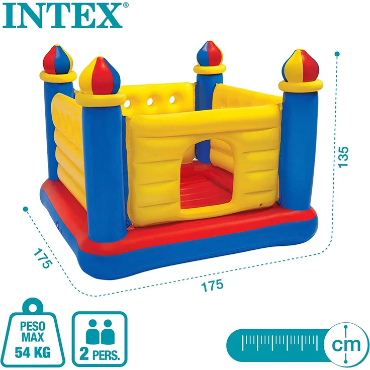 Intex Jump-O-Lene Castle Bouncer - Aufblasbare Hüpfburg - 175 x 175 x 135 cm – Bild 6