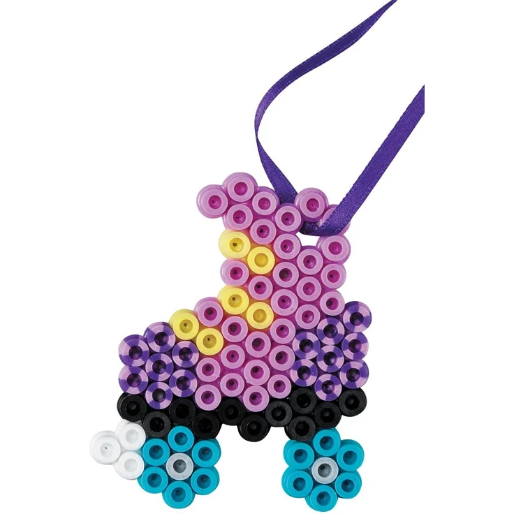 Hama 201-92 - Beutel mit 3000 gestreiften Perlen, türkis/lila/orange – Bild 4