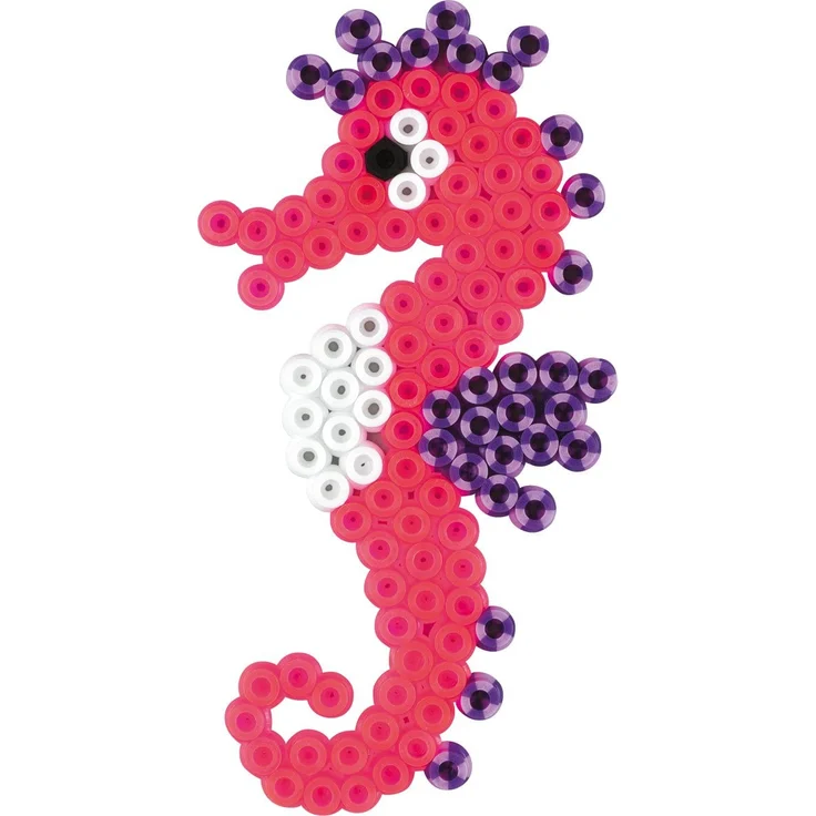 Hama 201-92 - Beutel mit 3000 gestreiften Perlen, türkis/lila/orange – Bild 3