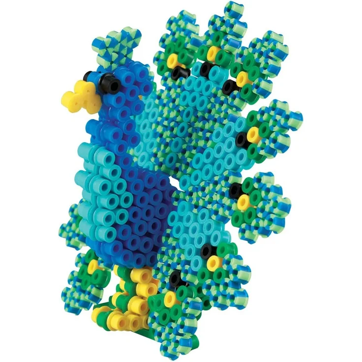 Hama 201-92 - Beutel mit 3000 gestreiften Perlen, türkis/lila/orange – Bild 2