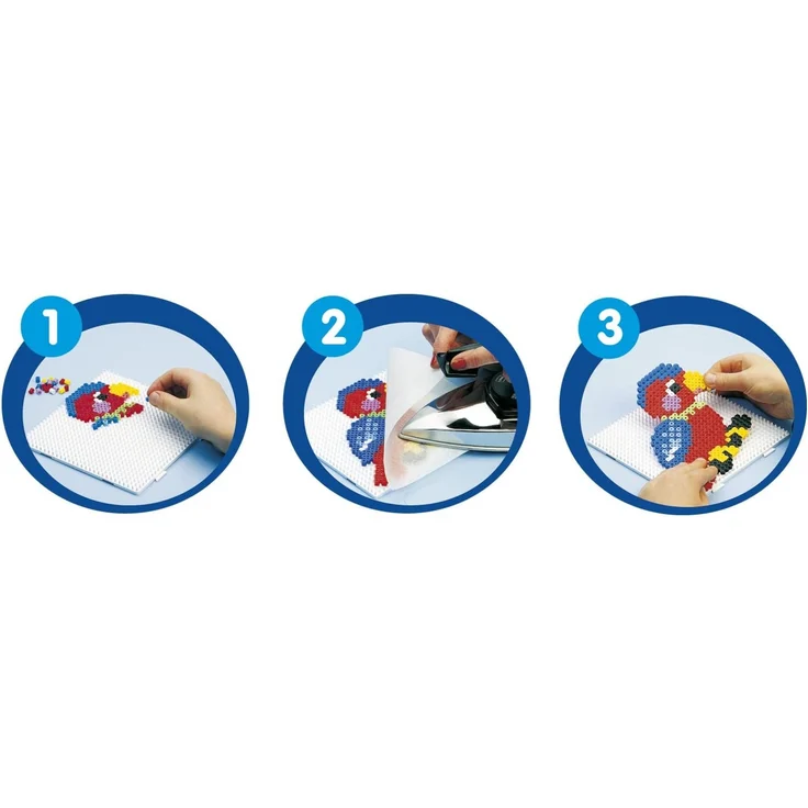 Hama 201-92 - Beutel mit 3000 gestreiften Perlen, türkis/lila/orange – Bild 5