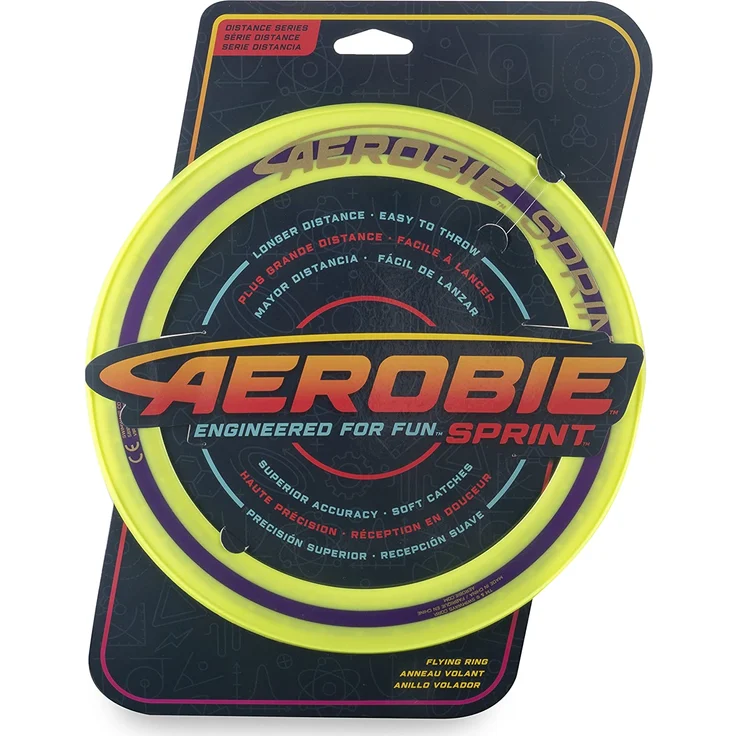 Aerobie Sprint Flying Ring Wurfring mit Durchmesser 25 4 cm gelb Frisbee 5 Jahr(e) – Bild 1