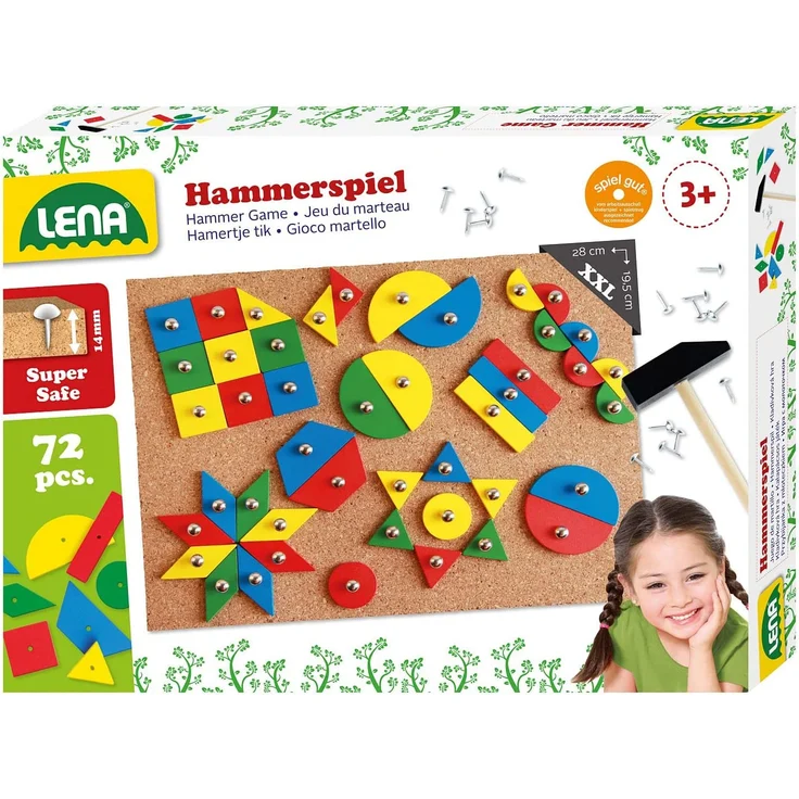 Lena 65827 - Hammerspiel Standard 72 Teile ca. 28 x 19,5 cm – Bild 1