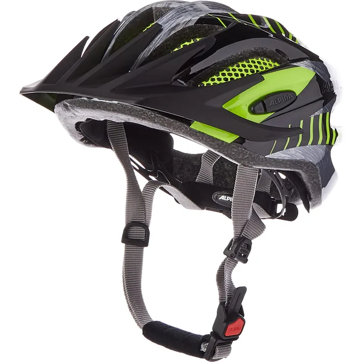 Alpina FB JUNIOR 2. 0 Kinderhelm black/steelgrey/neon 50-55 cm