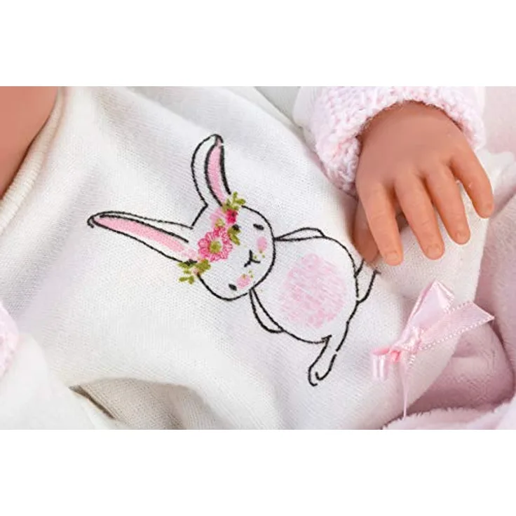 Llorens 63556 Babypuppe Bimba mit blauen Augen und Geschlechtsmerkmal 35 cm, beige