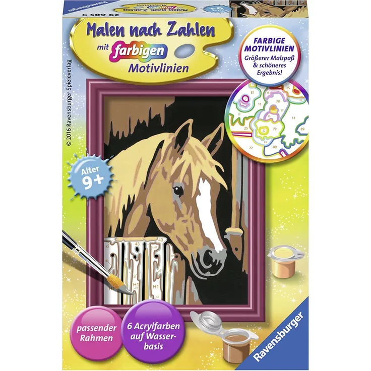 Malen nach Zahlen Pferd im Stall, Serie F