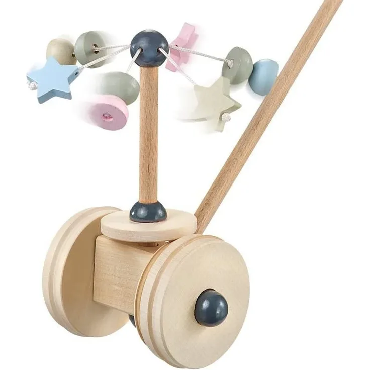 Selecta 64018 Sternchenkarusell, Schiebefigur aus Holz, Bellybutton, 20 cm, bunt