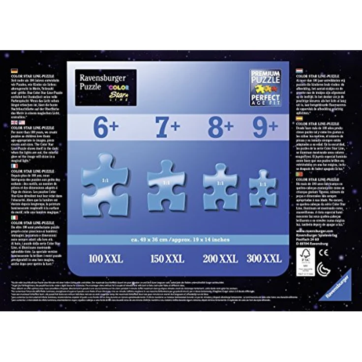 Ravensburger Kinderpuzzle 13670 - Einhörner im Mondschein 100 Teile XXL - Puzzle für Kinder ab 6 Jahren - Leuchtet im Dunkeln – Bild 3