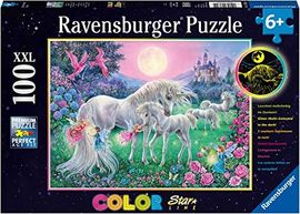 Ravensburger Kinderpuzzle 13670 - Einhörner im Mondschein 100 Teile XXL