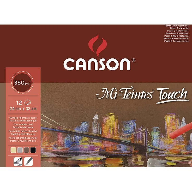 200005424 mi-teintes Touch Pad, 24 cm x 32 cm, 12 Blatt