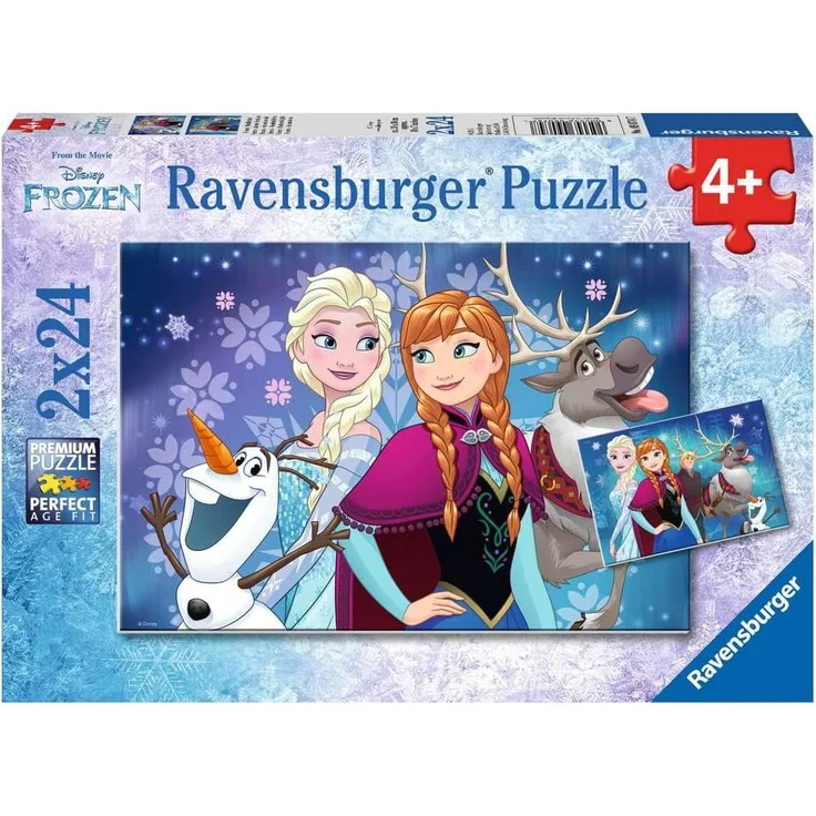 Ravensburger Kinderpuzzle 09074 - Frozen - Nordlichter - 2 x 24 Teile – Bild 1