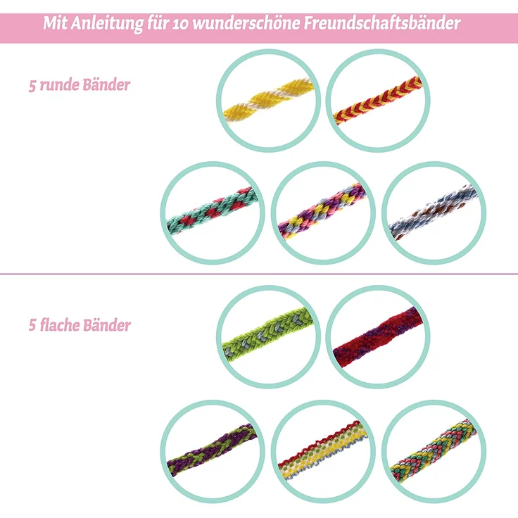 Smowo® Freundschaftsbänder Bastelset zum selber knüpfen - Armbänder basteln für Mädchen - inklusive Anleitung und Video Anleitung – Bild 2