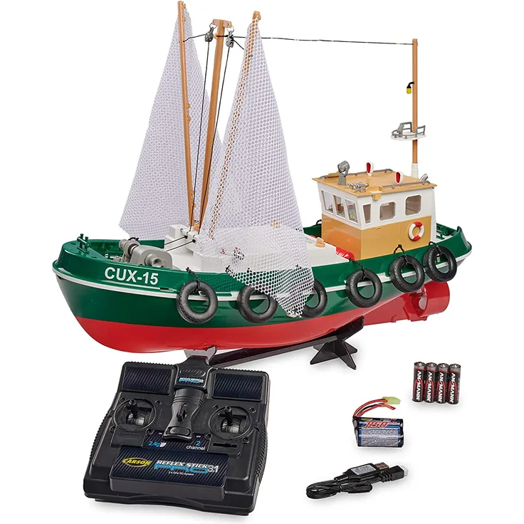 Carson RC-Fischkutter Cux-15 2. 4G 100% RTR Betriebsbereit (RTR) Boot