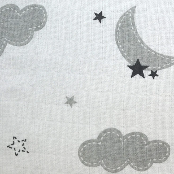 10x Spucktücher Mullwindeln Baby Baumwolle 80x70 cm | ÖKO-TEX (Wolken (5 grau, 5 mint)) – Bild 5