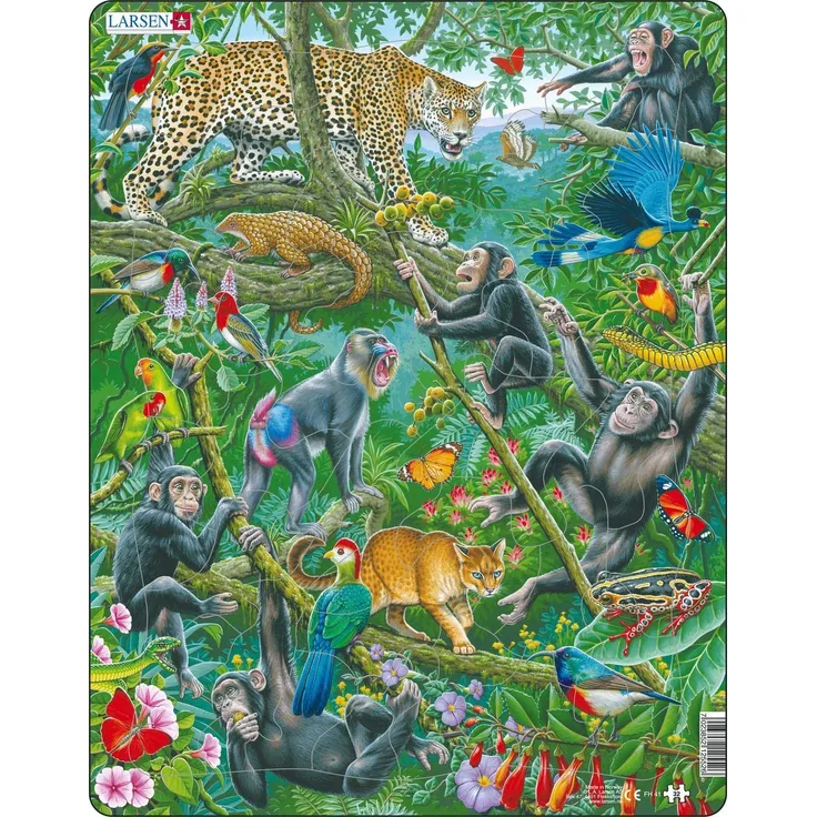 Larsen Puzzle Maxi Afrikanischer Regenwald 32 Teile
